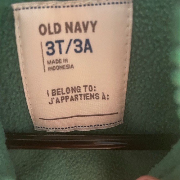 Old navy 3T green puff vest with trees - Picture 4 of 5